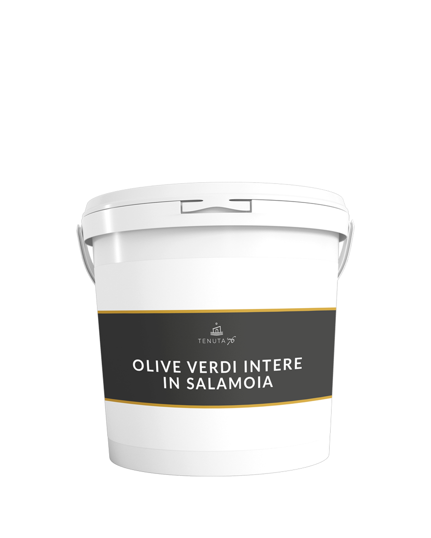 Olive verdi intere in salamoia - secchiello - 5 Kg